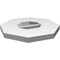 Ekena Millwork Octagonal Surface Mount PVC Gable Vent: Functional, w/ 3-1/2"W x 1"P Standard Frame, 12"W x 12"H GVPOC12X1201SF - alternate 5